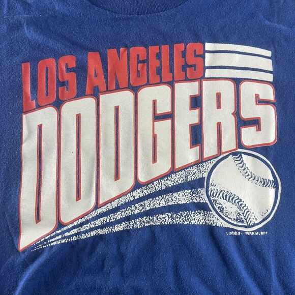 Vintage Los Angeles Dodgers Logo 7 Graphic Shirt Men’s Large Single Stitch USA - Picture 3 of 13